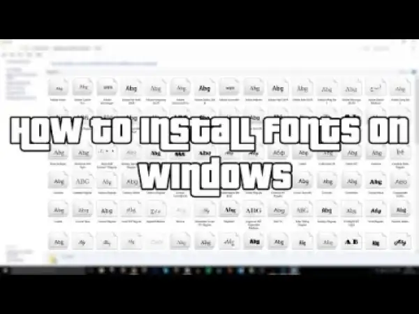 Video: How To Install Fonts For Windows *easy*